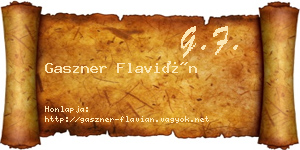 Gaszner Flavián névjegykártya